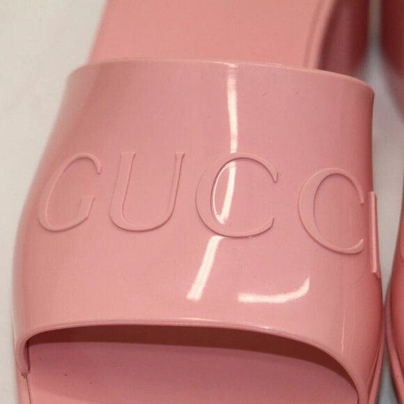 Gucci Rubber Platform Slide Sandals Wild Rose Women's EU 41 US 11 - Pink - Picture 4 of 16